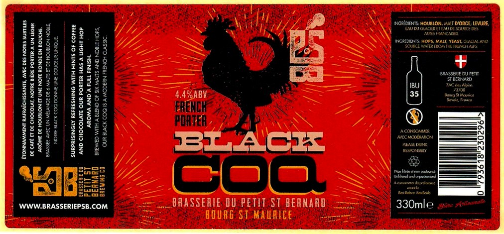 Etiquette BRASSERIE DU PETIT SAINT BERNARD 08