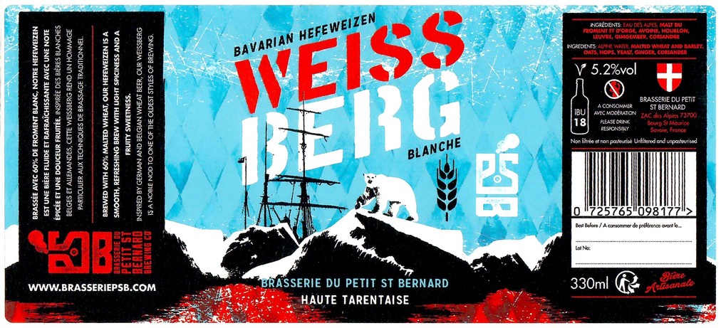 Etiquette BRASSERIE DU PETIT SAINT BERNARD 10