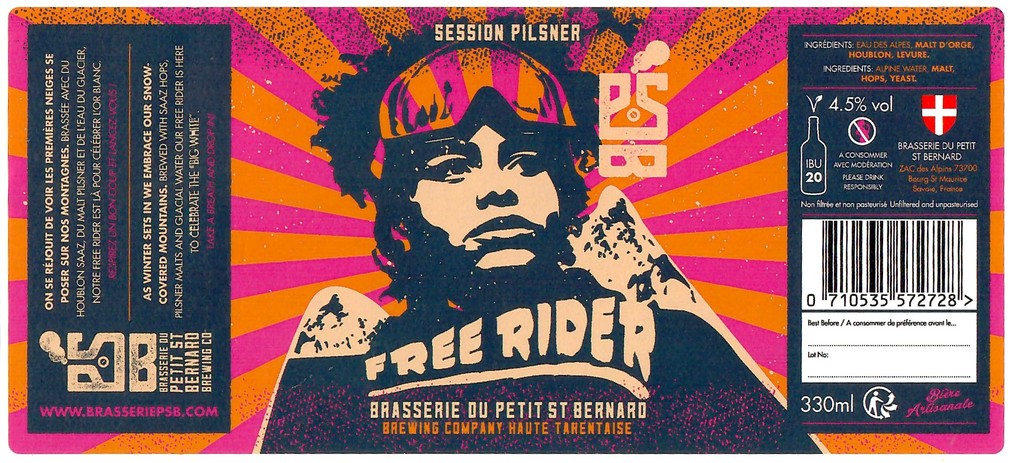 Etiquette BRASSERIE DU PETIT SAINT BERNARD 12