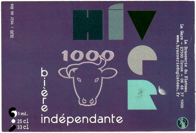 etiquette BRASSERIE DU PLATEAU 18