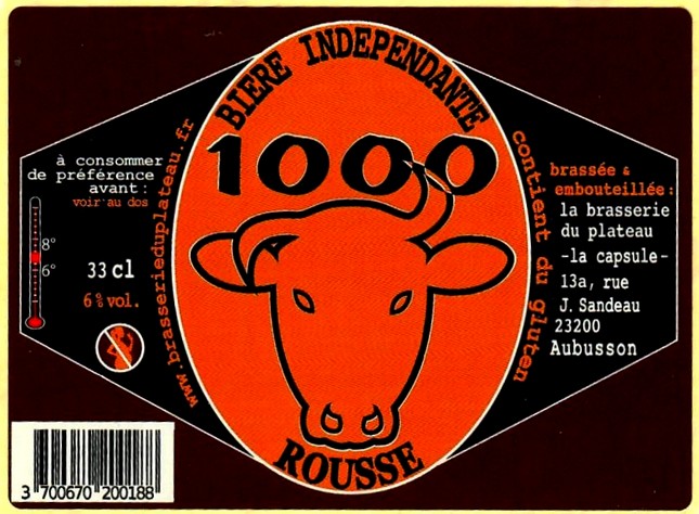 Etiquette BRASSERIE DU PLATEAU 21