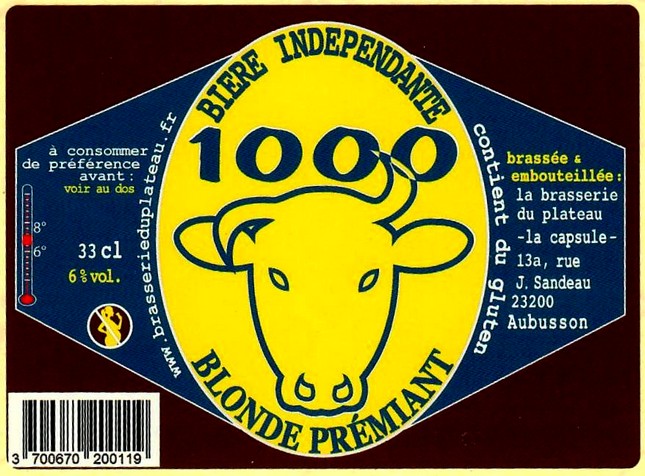 Etiquette BRASSERIE DU PLATEAU 22