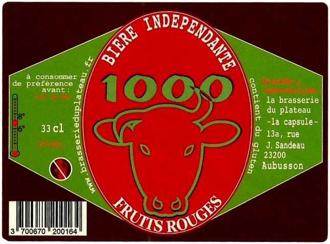 Etiquette BRASSERIE DU PLATEAU 27