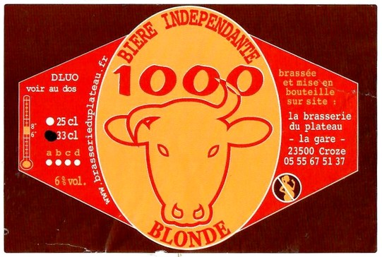 Etiquette BRASSERIE DU PLATEAU 34