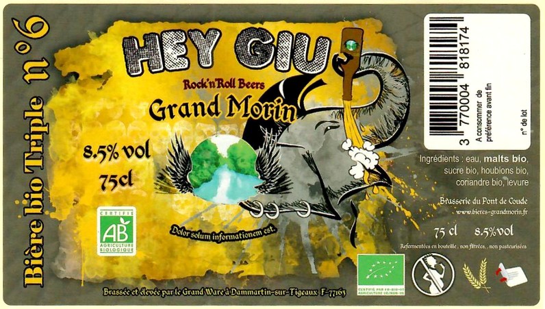 Etiquette BRASSERIE DU PONT DE COUDE 11