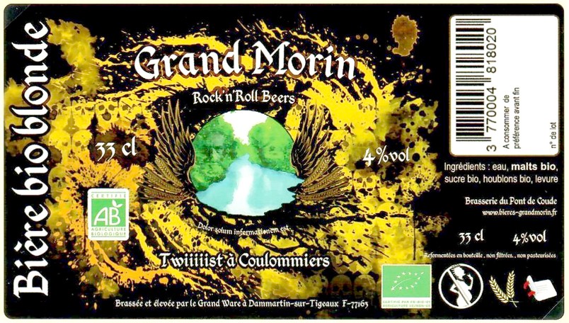 Etiquette BRASSERIE DU PONT DE COUDE 62