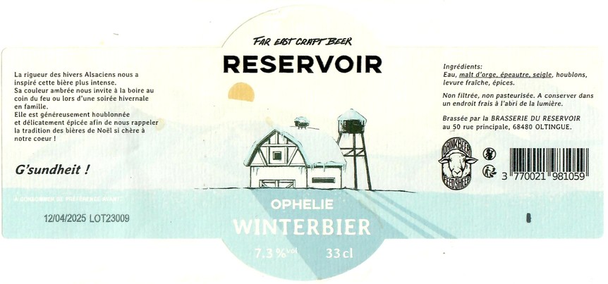 Etiquette BRASSERIE DU RESERVOIR 02