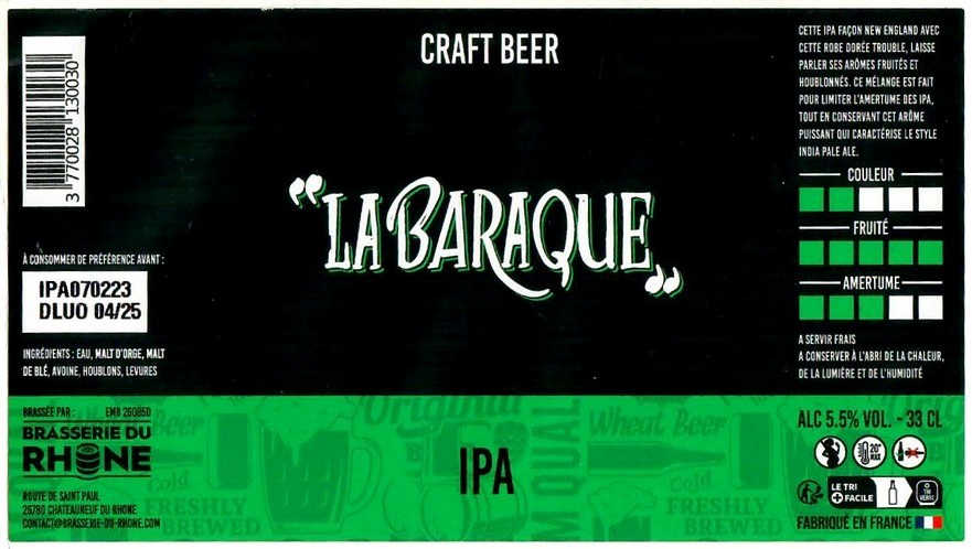 Etiquette BRASSERIE DU RHONE 01