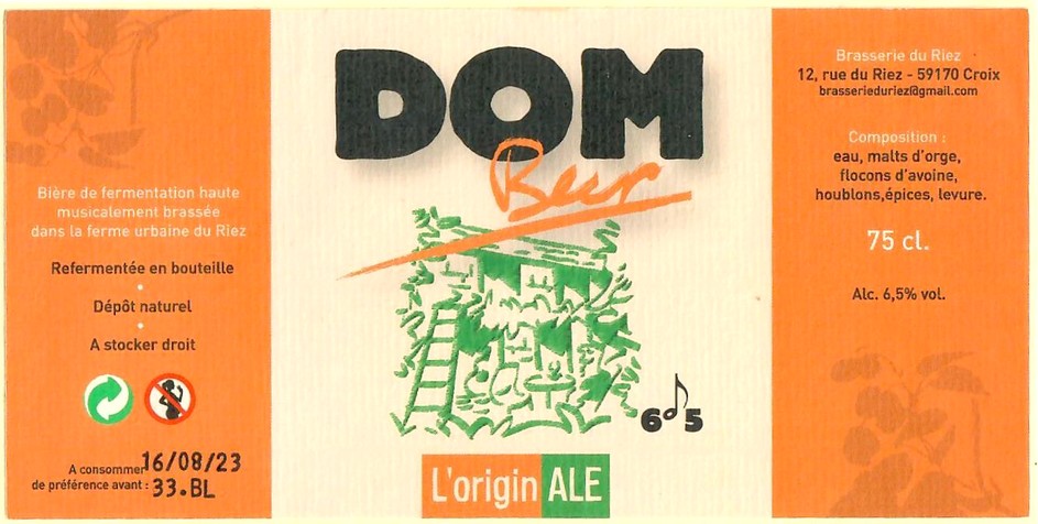 Etiquette BRASSERIE DU RIEZ 03