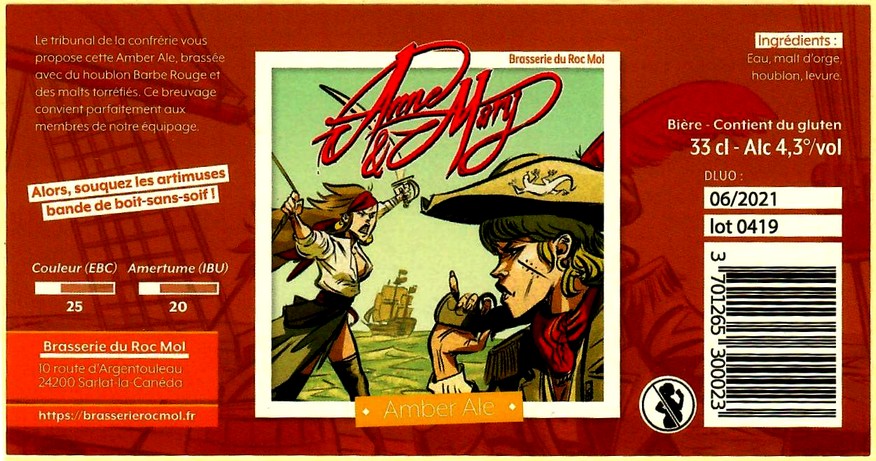 etiquette BRASSERIE DU ROC MOL 02