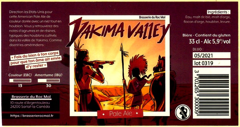 etiquette BRASSERIE DU ROC MOL 03