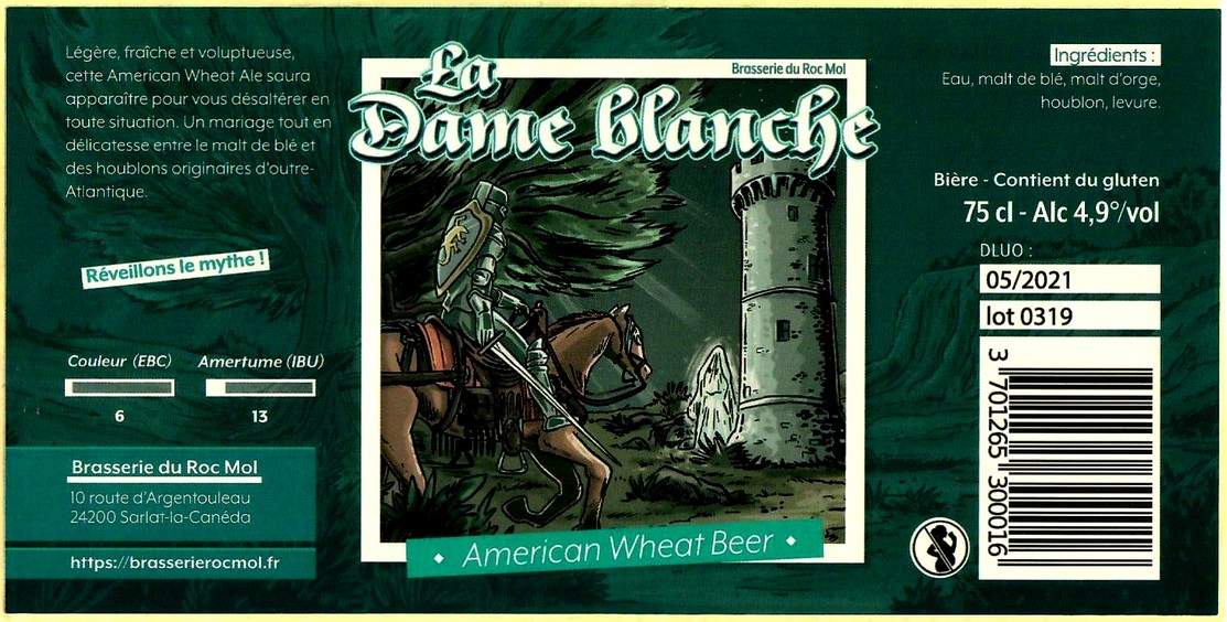 etiquette BRASSERIE DU ROC MOL 05