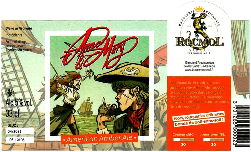 etiquette BRASSERIE DU ROC MOL 09