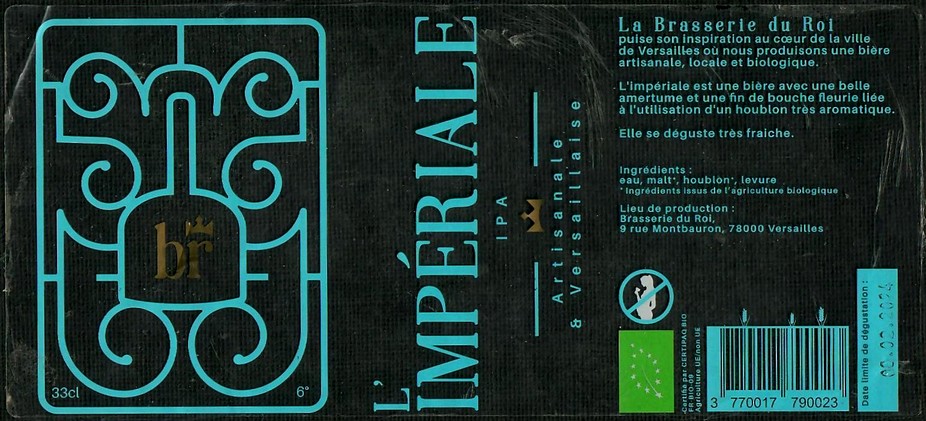 Etiquette BRASSERIE DU ROI 02