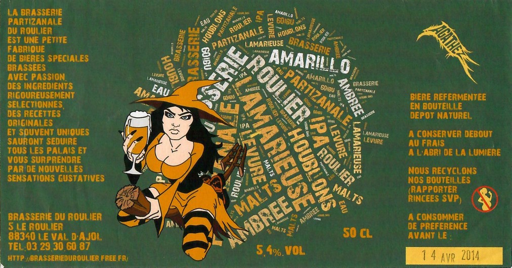 Etiquette BRASSERIE DU ROULIER 22