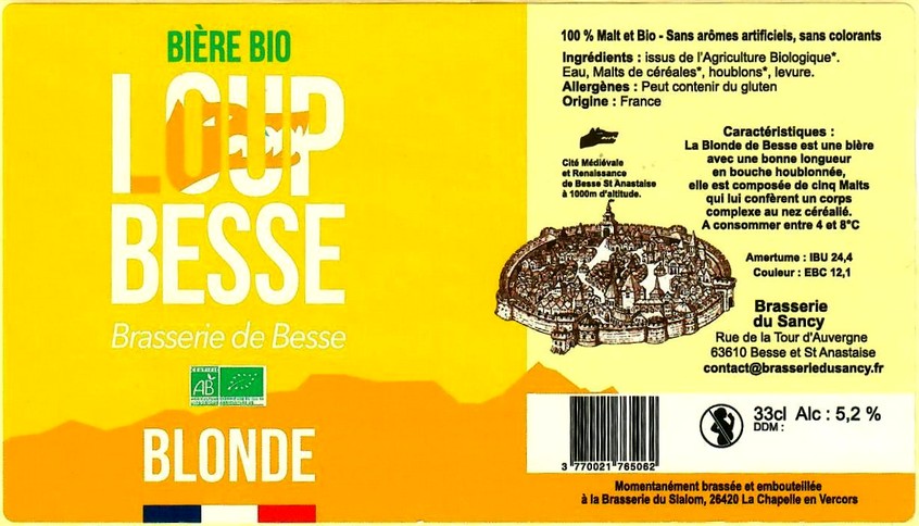 Etiquette BRASSERIE DU SANCY 02