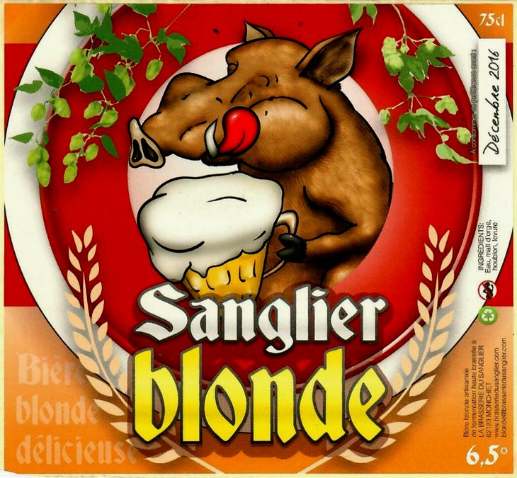 etiquette BRASSERIE DU SANGLIER 01