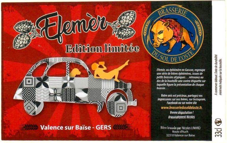 Etiquette BRASSERIE DU SOL DE L'OSTE 01