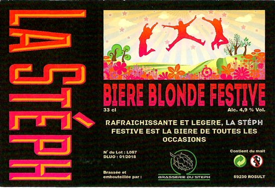 Etiquette BRASSERIE LA STEPH 40