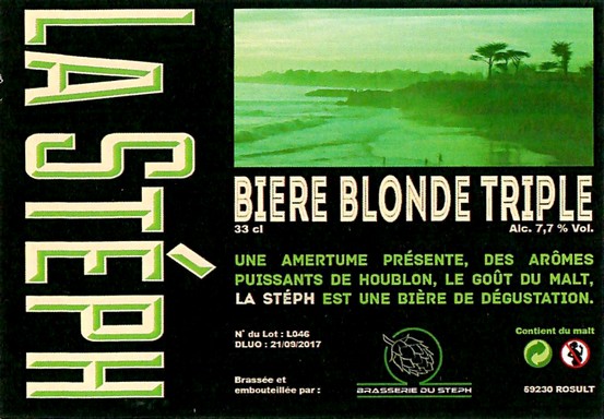 Etiquette BRASSERIE LA STEPH 41