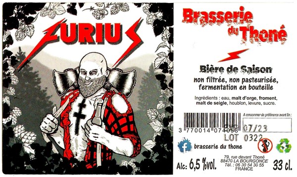 Etiquette BRASSERIE DU THONE 02