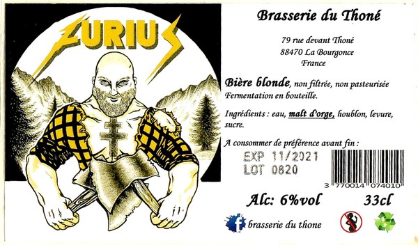 Etiquette BRASSERIE DU THONE 05