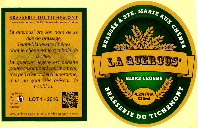 etiquette BRASSERIE DU TICHEMONT 06