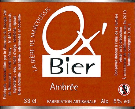 Etiquette BRASSERIE DU TRIANGLE VERT 01