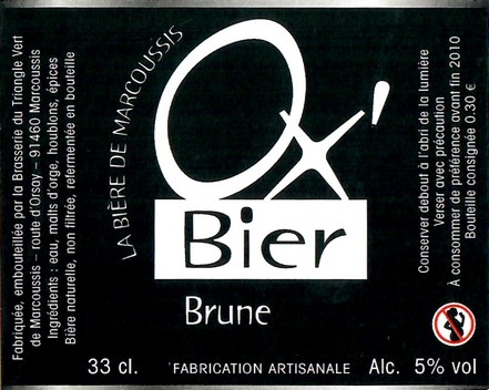 Etiquette BRASSERIE DU TRIANGLE VERT 03