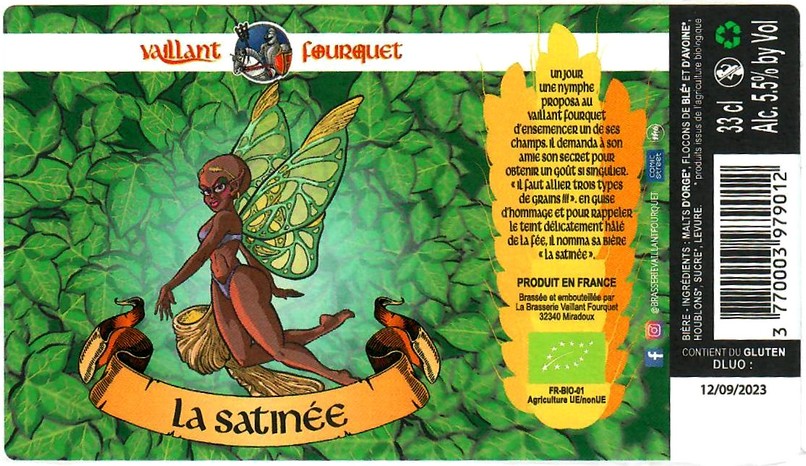 etiquette BRASSERIE DU VAILLANT FOURQUET 37