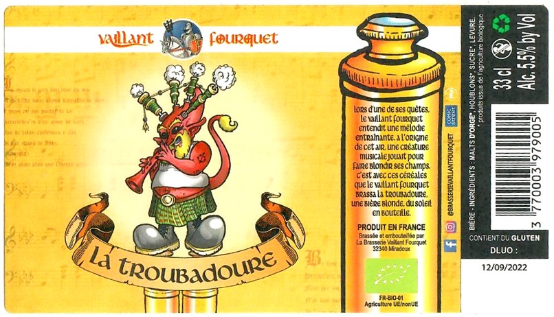 Etiquette BRASSERIE DU VAILLANT FOURQUET 44