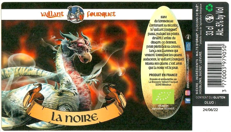 Etiquette BRASSERIE DU VAILLANT FOURQUET 45