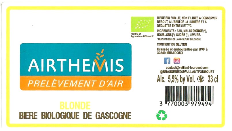 Etiquette BRASSERIE DU VAILLANT FOURQUET 46