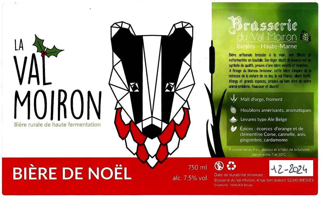 etiquette BRASSERIE DU VAL MOIRON 01