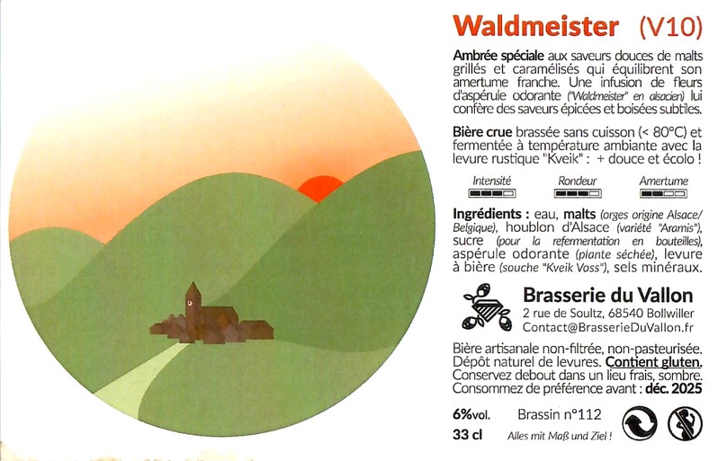 Etiquette BRASSERIE DU VALLON 17