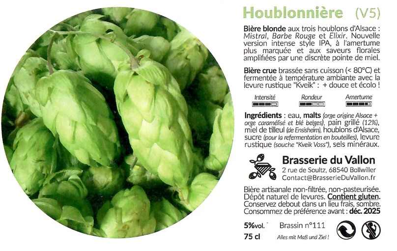 Etiquette BRASSERIE DU VALLON 22