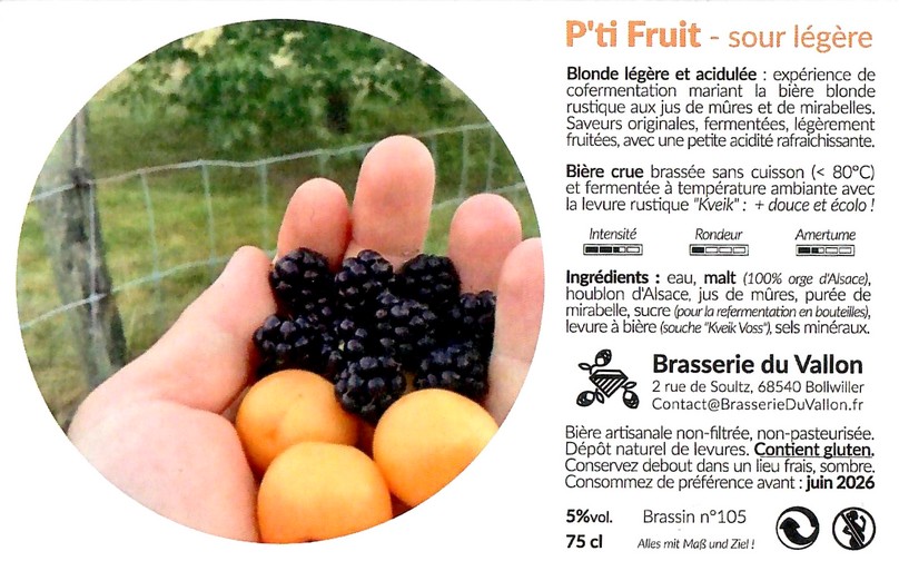 Etiquette BRASSERIE DU VALLON 26