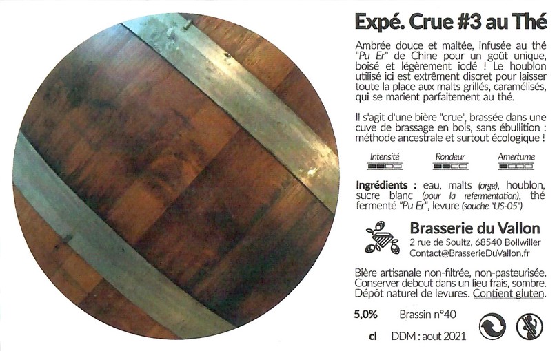 Etiquette BRASSERIE DU VALLON 33