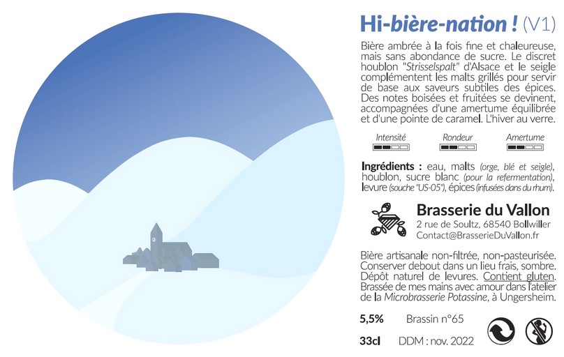 Etiquette BRASSERIE DU VALLON 36