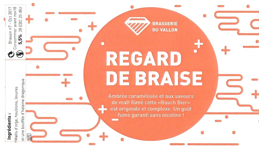 Etiquette BRASSERIE DU VALLON 37