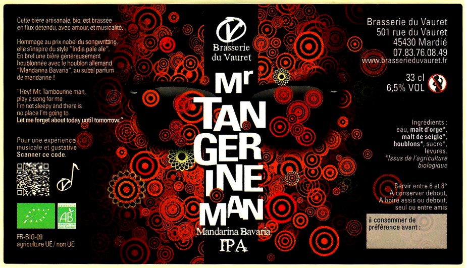 etiquette BRASSERIE DU VAURET 10