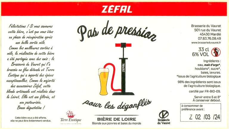 Etiquette BRASSERIE DU VAURET 15