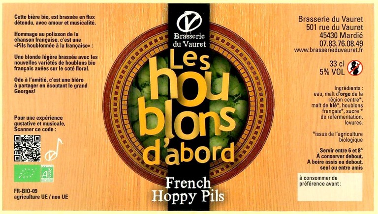 Etiquette BRASSERIE DU VAURET 19