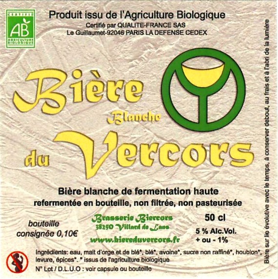 etiquette BRASSERIE DU VERCORS 10