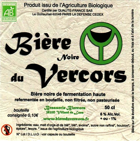 etiquette BRASSERIE DU VERCORS 12