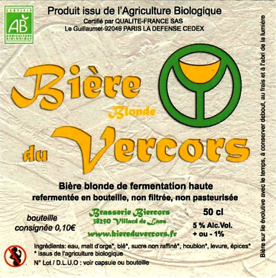 etiquette BRASSERIE DU VERCORS 15