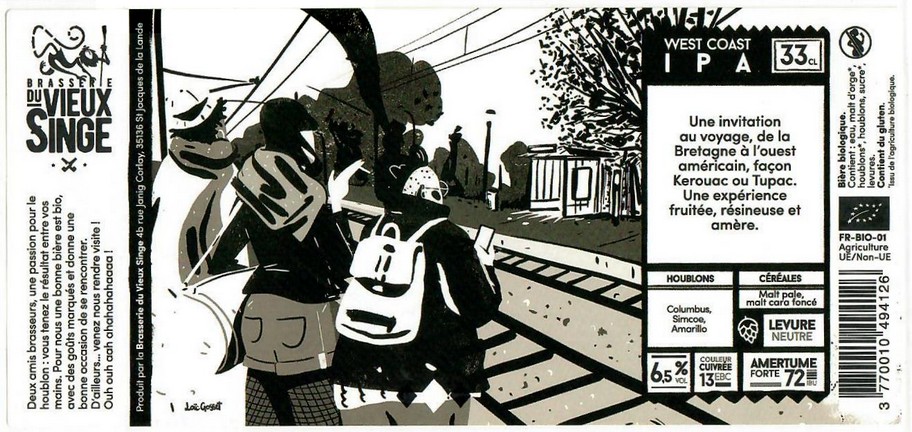 Etiquette BRASSERIE DU VIEUX SINGE 08