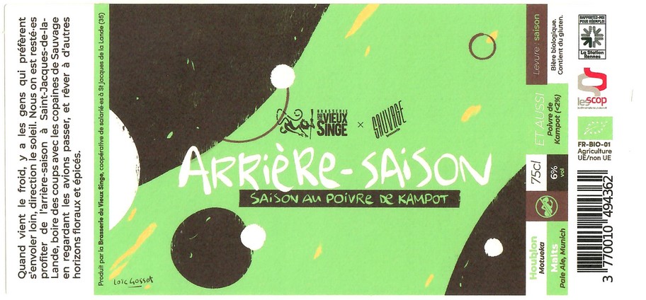 Etiquette BRASSERIE DU VIEUX SINGE 11