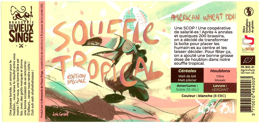 Etiquette BRASSERIE DU VIEUX SINGE 12