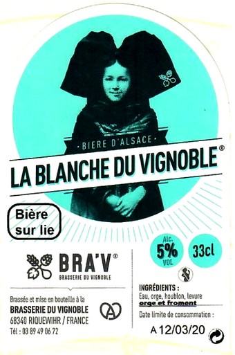 etiquette BRASSERIE DU VIGNOBLE 01